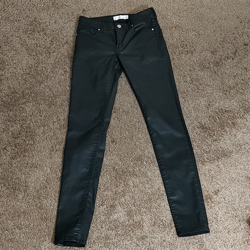 Mango waxed skinny jeans